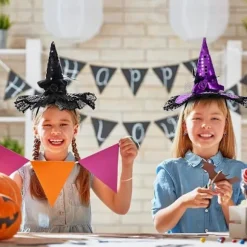 2025 3 Dele Halloween Heksehat Hårbånd Heksehat Hovedbeklædning Maskerade Heksehårbånd til Kostume Halloweenfest Dekoration[co]