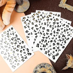 12 Ark Leopard-Tatoveringer Midlertidige Whiskers Tatoveringer Leopard Print Midlertidige Tatoveringer Brune Leopard Ansigtsklistermærker Guld Midlertidige Tatoveringer Cheeta | Fyndiq