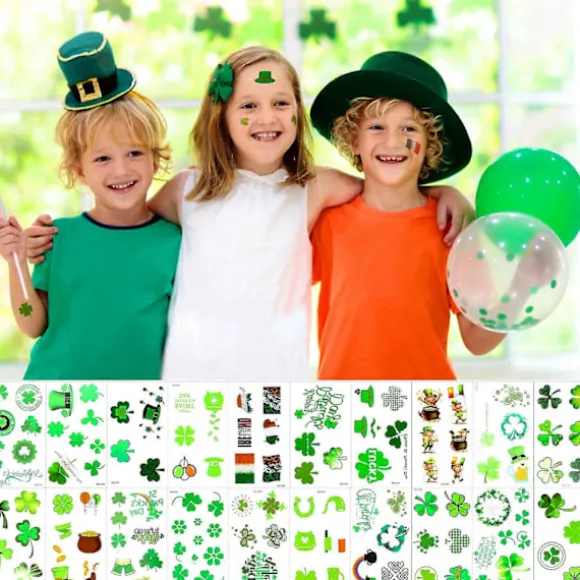 20 ark St. Patricks Day Tatoveringer Klistermærker, Kløver Midlertidig Tatovering Klistermærke Heldige Shamrock