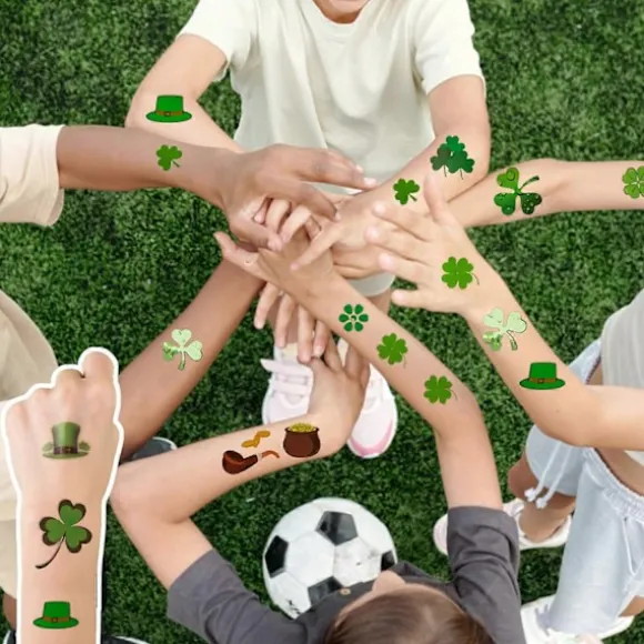 20 ark St. Patricks Day Tatoveringer Klistermærker, Kløver Midlertidig Tatovering Klistermærke Heldige Shamrock