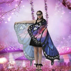 2023 Bedst sælgende Voksen Vinger Sommerfugl Sjal Vedhæng Anime Cosplay Roterende Halloween Danse Spil-Perfet Purple_MGF Purple