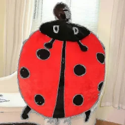 100 cm Bærbar Insekt Plyslegetøj Mariehøne Udstoppede Pude Sjov Fest Cosplay Dukke Udstoppede Bløde Plys Sovende Pude Børnegaver-lingling} 60cm