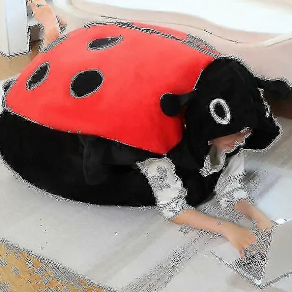 100 cm Bærbar Insekt Plyslegetøj Mariehøne Udstoppede Pude Sjov Fest Cosplay Dukke Udstoppede Bløde Plys Sovende Pude Børnegaver-lingling} 60cm