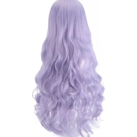 81 cm Lang Bølget Krøllet Fuld Hår Violet Cosplay Paryk til Kvinder Damer Harajuku Anime Stil Halloween Kostume Fest eller Daglig Brug