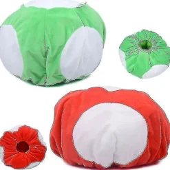 19*30 cm Paddehat Grøn og Rød Hot Tegneserie Cosplay Hat Sød Blød Fyldt Bomuldshat til Venner Gave[co]