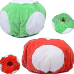 19*30 cm Tudse Svamp Grøn Og Rød Hot Tegneserie Cosplay Hat Sød Blød Fyldt Bomuldshat Til Venner Gave Red