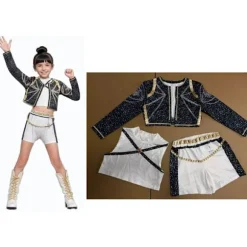 2025 Demon Hunter K-Pop Kostume | Halloween Outfit Kvinder Børn Cosplay No. 3 3-delt sæt No. 3 3-piece set 130cm