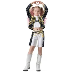 2025 Demon Hunter K-Pop Kostume | Halloween Kostume til Kvinder og Børn Cosplay - Perfekt Zoe 2-delt sæt 130cm Zoe 2-delt sæt Zoe 2-piece set 130cm