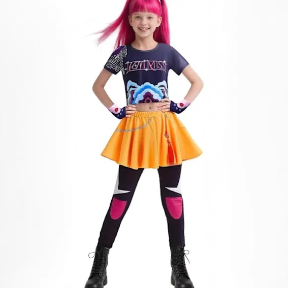 2025 Demon Hunter K-Pop Kostume | Halloween Outfit Kvinder Børn Cosplay 120 cm 120 No. 5 3-piece set