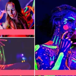6 farve ansigtsmakeup-farveblyanter med stærk vedhæftning, vaskbare 30g ansigtsmaling-farveblyanter til jul, Halloween-fester og Cosplay