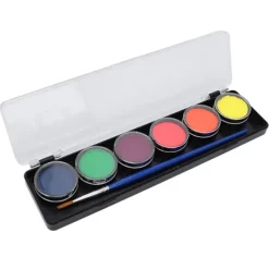 6 Farver Ansigt Krop Maleri Sæt Vandbaseret Sikker Høj Mætning Halloween Makeup 24g