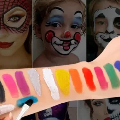 15 farver ansigts- og kropsmaling Make Up Tool Set Halloween