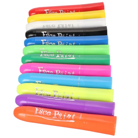 12 farver Ansigtsmaling Pen Børn DIY Ansigtsmaling Farveblyanter Vaskbare Midlertidige Kropsmaling Sticks til Jul Halloween Fest