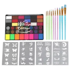 42 Farver Ansigtsmalingssæt til Børn Halloween Party Makeup Palette Kropsmalingssæt til Cosplay Klovn Fødselsdagsshow Qinghai
