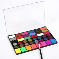 42 Farver Ansigtsmalingssæt til Børn Halloween Party Makeup Palette Kropsmalingssæt til Cosplay Klovn Fødselsdagsshow Qinghai
