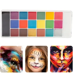 20 farver Athena ansigts- og kropsmaling oliepalet professionel flash giftfri sikker tatovering Halloween fest kunstner fancy makeup malingssæt til