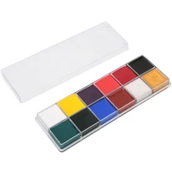 12 farver giftfri oliemaling Halloween ansigtsmaling kropsmaling Makeup Sæt (12 farver oliemaling)
