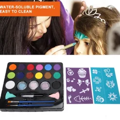 14 farver krops- og ansigtsmaling vaskbar Halloween fest fancy makeup pigment