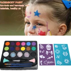 14 farver krops- og ansigtsmaling vaskbar Halloween fest fancy makeup pigment