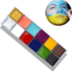 12 Farver Makeup Fedt Farve Kropsmaling Olie Maling Halloween Fest Fødselsdag Diy Ansigtsmakeup Graffiti Farve