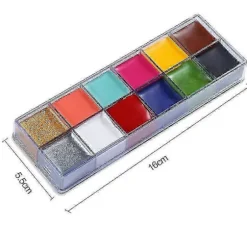 12 Farver Makeup Fedt Farve Kropsmaling Olie Maling Halloween Fest Fødselsdag Diy Ansigtsmakeup Graffiti Farve
