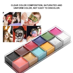 12 farver olie maling ansigt kropsmaling specialeffekter makeup fedt