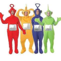 4 Farver Teletubbies Roll Voksen Sjov Kostume W-Perfekt Gul yellow m