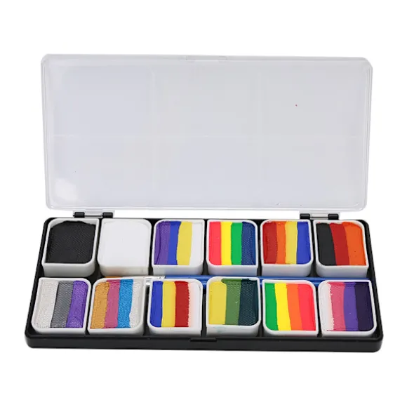 12 Farver Vandbaseret Ansigts- og Kropsmaling Halloween Fest Boldspil Fan Fancy Kunst Makeup Pigment