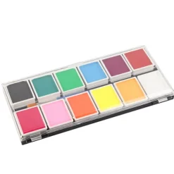 12 farver vandbaseret krops- og ansigtsmaling Halloween fest boldspil fan DIY fancy makeup pigment