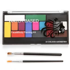 15 farver vandbaseret makeup-palet professionel kropsmaling makeup-palet til Halloween