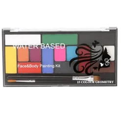 15 farver vandbaseret makeup-palet professionel kropsmaling makeup-palet til Halloween