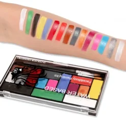 15 farver vandbaseret makeup-palet professionel kropsmaling makeup-palet til Halloween