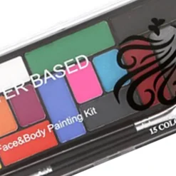 15 farver vandbaseret makeup-palet professionel kropsmaling makeup-palet til Halloween