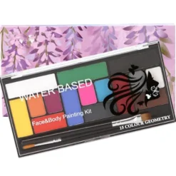 15 farver vandbaseret makeup-palet professionel kropsmaling makeup-palet til Halloween