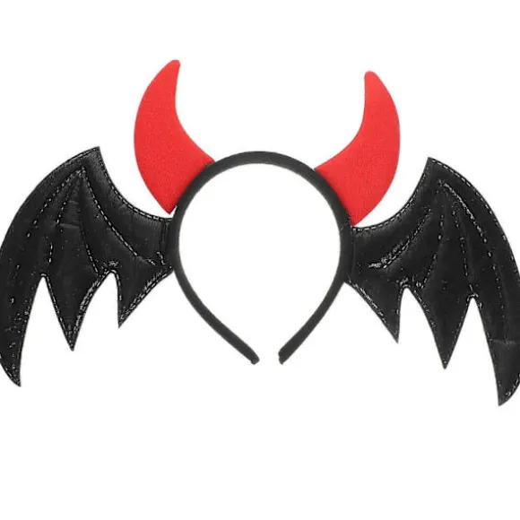 2025 Halloween Hårbøjle Halloween Flagermus Horn Hårbøjle Cosplay Flagermus Hårbøjle Flagermus Vinge Cosplay Hårbøjle Black 33X20CM