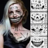 2025 Halloween-tæppe Halloween-klistermærker Simulation Horror Blødende Falsk Sår Kontusion Arpapir Fest Bar Makeup Ansigtsklistermærker.