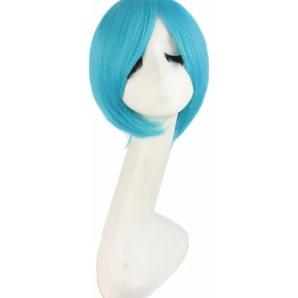 2 Hestehaler Lige Lang Fest Kostume 120cm Cosplay Paryk (Cyan Blå) blue