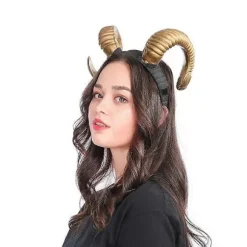 2025 Horn pandebånd ko ører pandebånd julefest rollespil plys sødt horn pandebånd påske Halloween rekvisitter