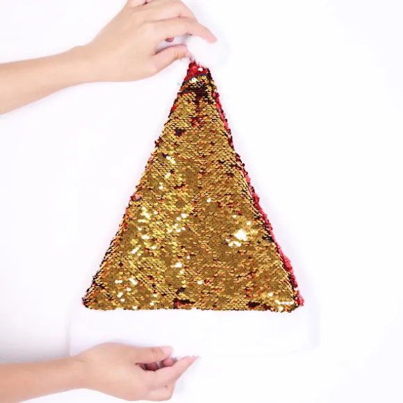 2 Julehatte Dobbeltsidede Sequins Hatte Julepynt