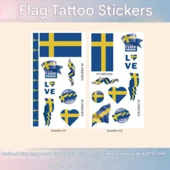 10 midlertidige tatoveringsklistermærker – fodboldfan-ansigtsklistermærker, sportsbegivenheds-makeupklistermærker, VM-fest-kropsklistermærker se
