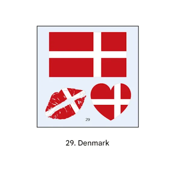 10 midlertidige tatoveringsklistermærker med dansk flag – fodboldfan-ansigtsklistermærker, sportsbegivenheds-makeup-mærkater, VM-fest-kropsklistermærker dk | Fyndiq