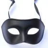 2* Mænds Maske Sort Mat Klassisk Stil Venetiansk Maske, Maskerade, Burlesque Ball Party (sort One Size)