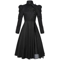 2025 Ny Heks Elphaba Cosplay Kostume Sort Performance Kjole Langærmet Gotisk Kjole black S