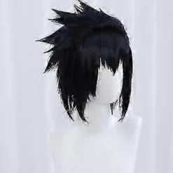 2025 Ny Sasuke Uchiha Cosplay Paryk Mænd Kort Sort Cosplay Anime Cosplay Paryk Varmebestandig Syntetisk (LGL)