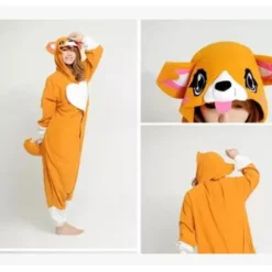 2025 Nye tegneserie-onesie pyjamas Halloween julekostume elskende hund XL (175-185cm)
