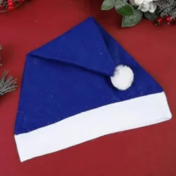16 Pak Julemandshuer i Ikke-vævet stof til Julekostumer Dekoration - Blå
