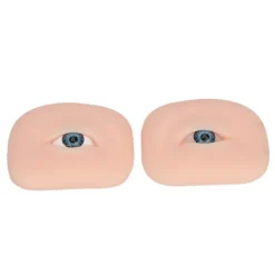 1 par blød silikone øjenmodel fleksibel 5D til øvelse af piercing, sutur, makeup, undervisningsinstruktioner, blå øjeæble