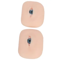 1 par blød silikone øjenmodel fleksibel 5D til øvelse af piercing, sutur, makeup, undervisningsinstruktioner, blå øjeæble