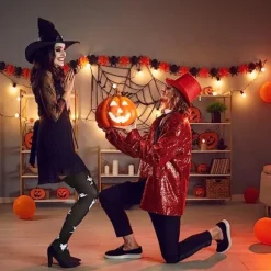 6 par Halloween-strømper Nyhed Halloween lår Lårstrømpe CDQ