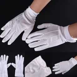 1 Par hvide formelle handsker Hvide Honor Guard Parade Santa Women White onesize